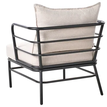 Sofagruppe utendørs 5-seter Ponzone - Beige/Svart - Hagemøbler - Loungemøbler - Sofagruppe utendørs