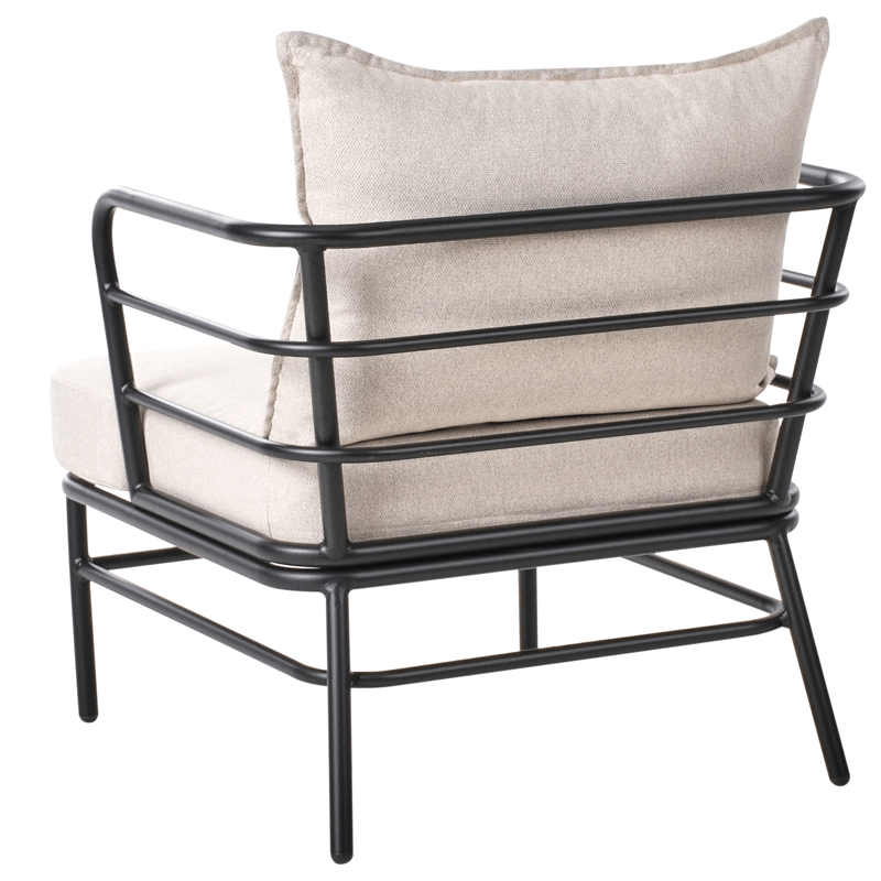 Sofagruppe utendørs 5-seter Ponzone - Beige/Svart - Hage - Utemiljø - Veranda & terrasse - Verandamøbler