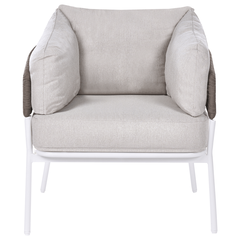 Sofagruppe utendørs 7-seter Robella med bord - Beige/Hvit/Brun - Hage - Utemiljø - Veranda & terrasse - Verandamøbler