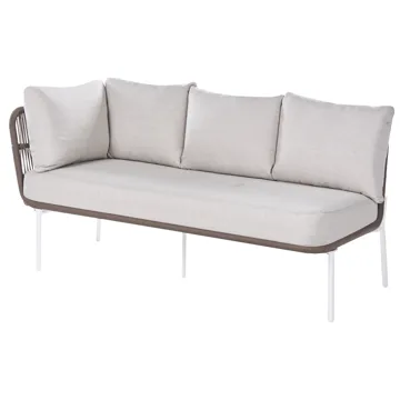 Sofagruppe utendørs 7-seter Robella med bord - Beige/Hvit/Brun - Hagemøbler - Loungemøbler - Sofagruppe utendørs