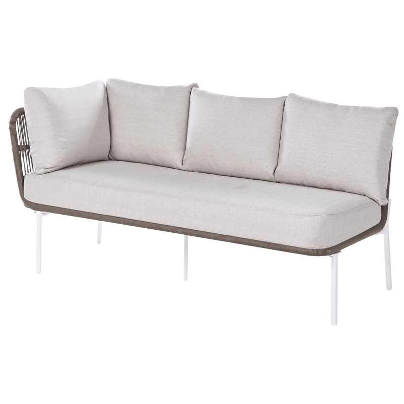 Sofagruppe utendørs 7-seter Robella med bord - Beige/Hvit/Brun - Hage - Utemiljø - Veranda & terrasse - Verandamøbler