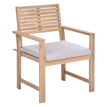 Sofagruppe utendørs med bord 4-seter Fiames akasietre - Brun/grå - Hagemøbler - Loungemøbler - Sofagruppe utendørs