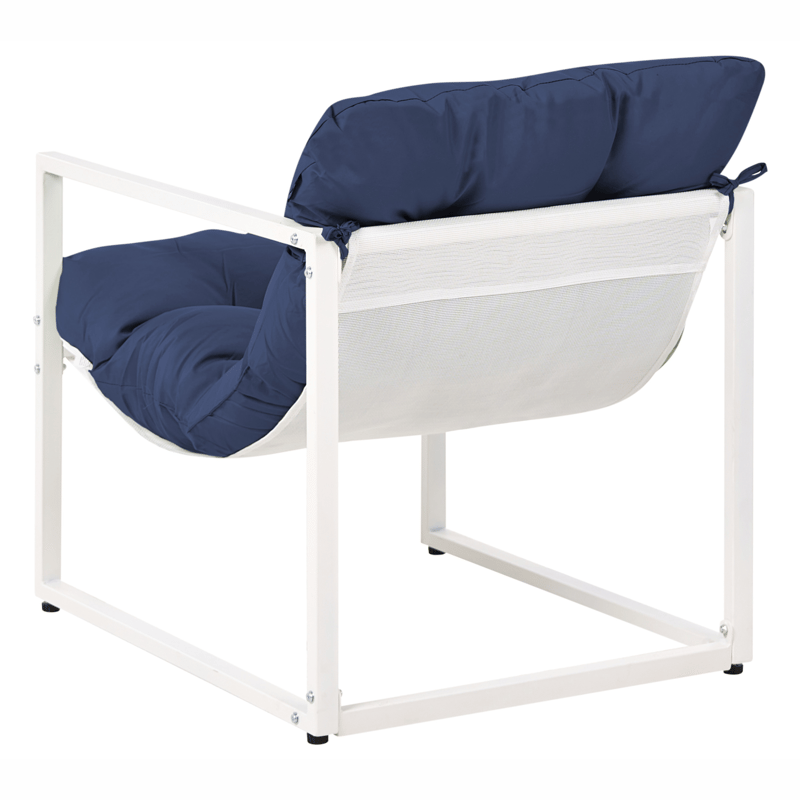 Sofagruppe utendørs med bord 4-seter Garda - Blå/Hvit - Hage - Utemiljø - Veranda & terrasse - Verandamøbler