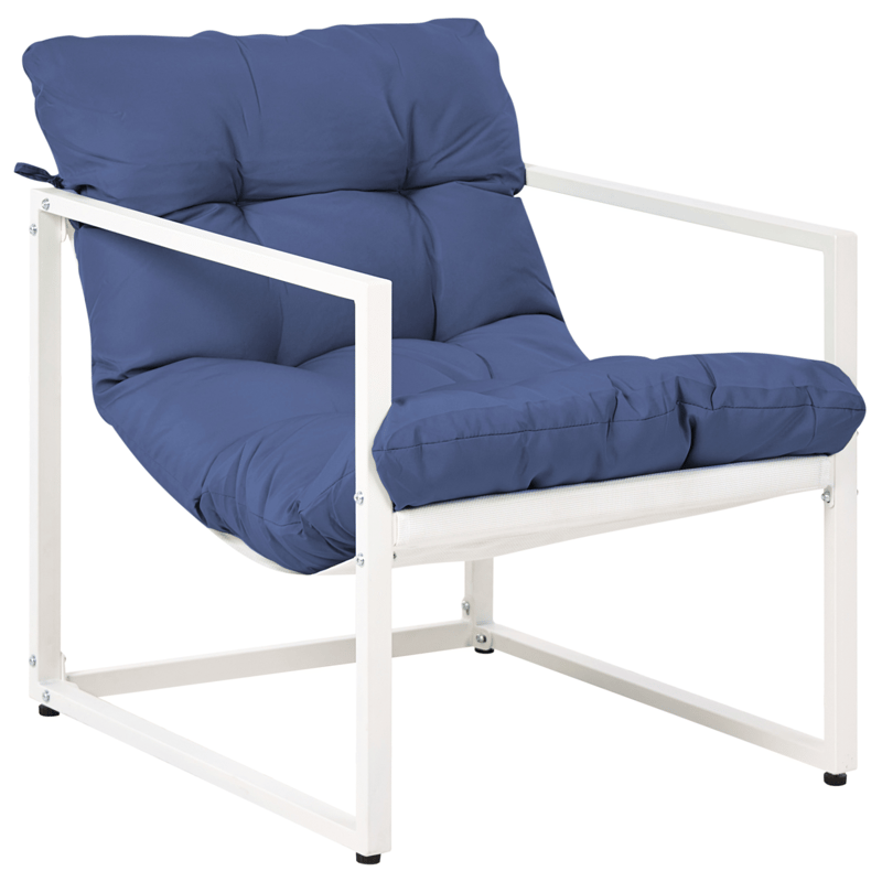 Sofagruppe utendørs med bord 4-seter Garda - Blå/Hvit - Hage - Utemiljø - Veranda & terrasse - Verandamøbler