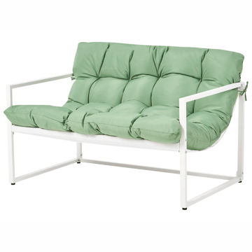 Sofagruppe utendørs med bord 4-seter Garda - Grønn/Hvit - Hagemøbler - Loungemøbler - Sofagruppe utendørs