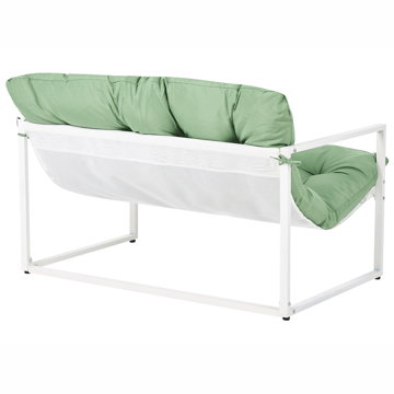 Sofagruppe utendørs med bord 4-seter Garda - Grønn/Hvit - Hagemøbler - Loungemøbler - Sofagruppe utendørs