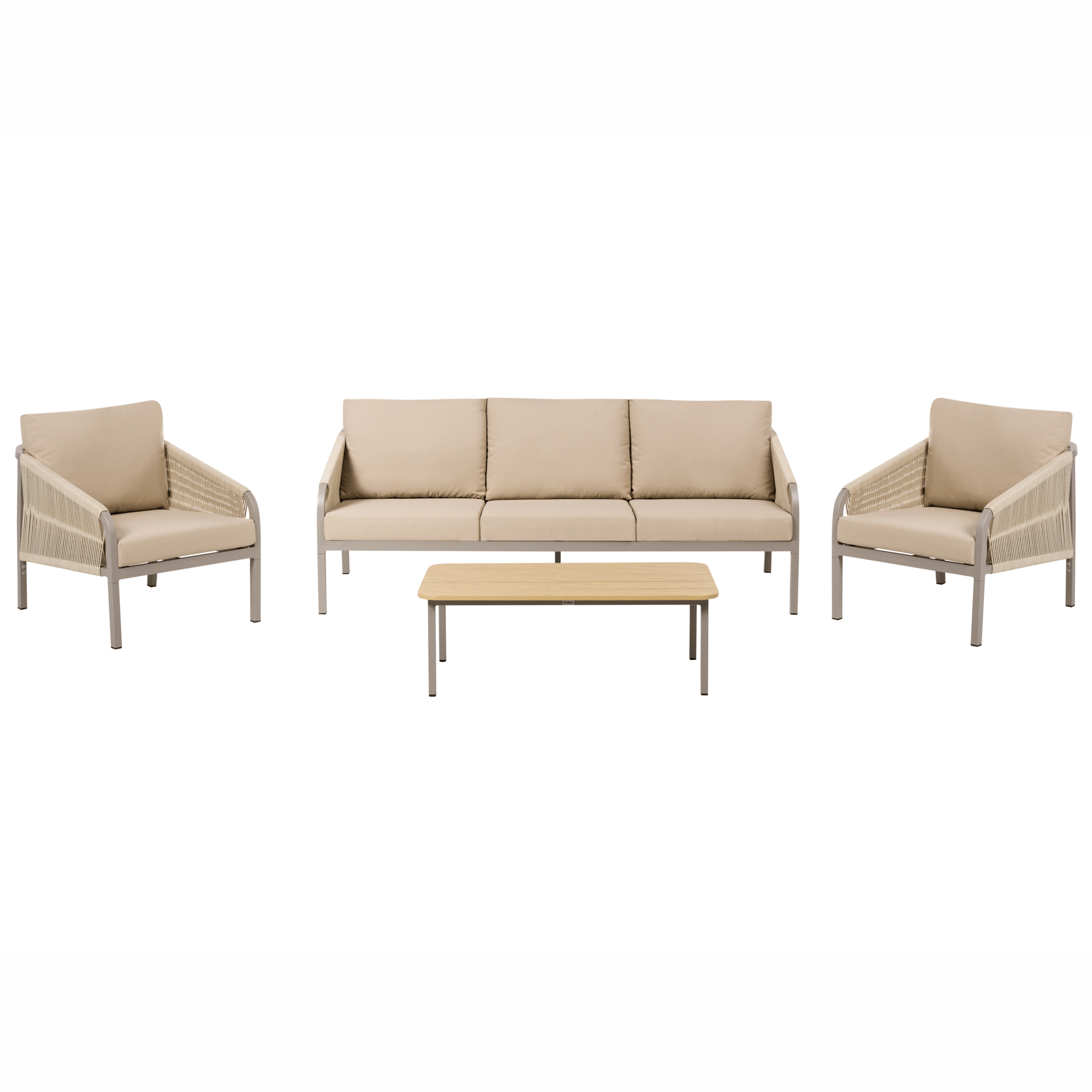 Sofagruppe utendørs med bord 5-seter Murato - Beige