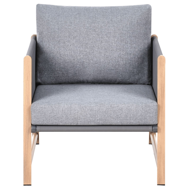 Sofagruppe utendørs med bord og fotskammel 5-seter Nola - Grå/Brun - Hage - Utemiljø - Veranda & terrasse - Verandamøbler