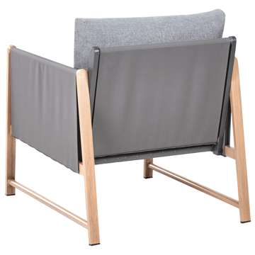Sofagruppe utendørs med bord og fotskammel 5-seter Nola - Grå/Brun - Hagemøbler - Loungemøbler - Sofagruppe utendørs