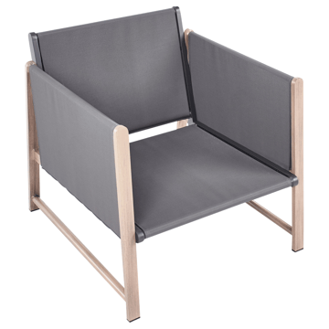 Sofagruppe utendørs med bord og fotskammel 5-seter Nola - Grå/Brun - Hagemøbler - Loungemøbler - Sofagruppe utendørs