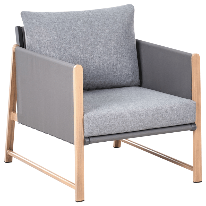 Sofagruppe utendørs med bord og fotskammel 5-seter Nola - Grå/Brun - Hage - Utemiljø - Veranda & terrasse - Verandamøbler