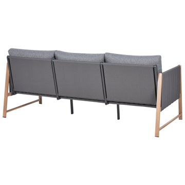 Sofagruppe utendørs med bord og fotskammel 5-seter Nola - Grå/Brun - Hagemøbler - Loungemøbler - Sofagruppe utendørs