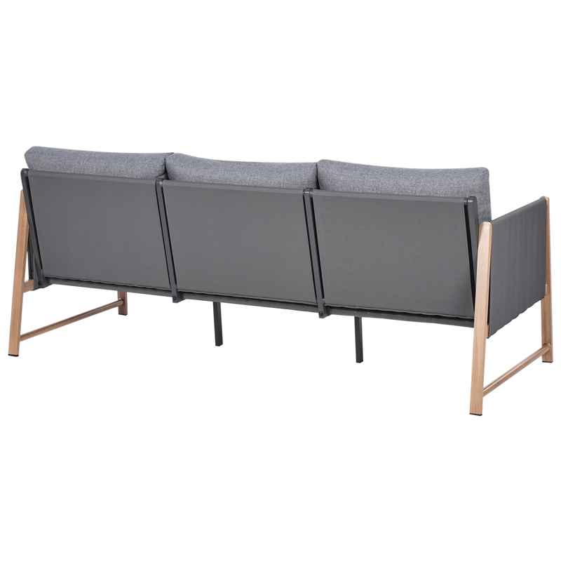 Sofagruppe utendørs med bord og fotskammel 5-seter Nola - Grå/Brun - Hage - Utemiljø - Veranda & terrasse - Verandamøbler