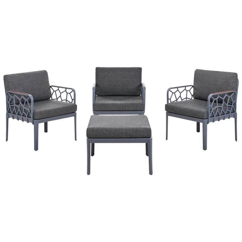 Sofasett Eriche - Grå, Brun - Hage - Utemiljø - Veranda & terrasse - Verandamøbler