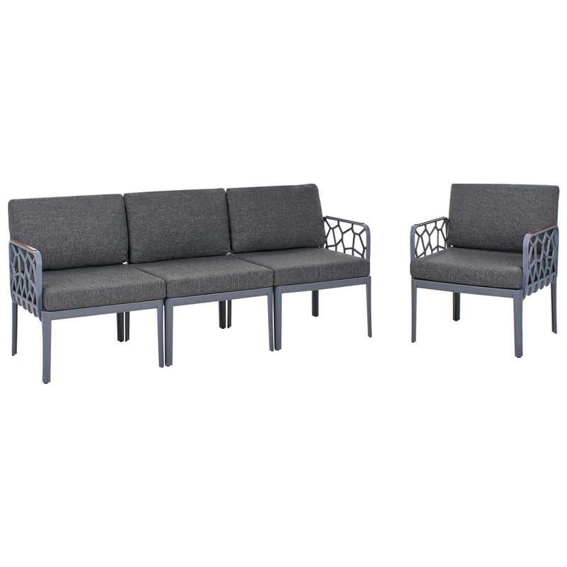 Sofasett Eriche - Grå, Brun - Hage - Utemiljø - Veranda & terrasse - Verandamøbler