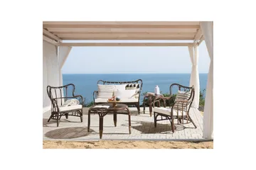 Soffgrupp Beliani Brindisi Brown||Beige - Hagemøbler - Loungemøbler - Sofagruppe utendørs