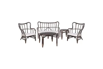 Soffgrupp Beliani Brindisi Brown||Beige - Hagemøbler - Loungemøbler - Sofagruppe utendørs