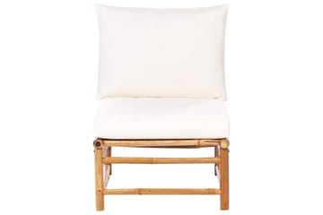 Soffgrupp Beliani Cerreto Beige/ljust trä White||Light wood - Hagemøbler - Loungemøbler - Sofagruppe utendørs
