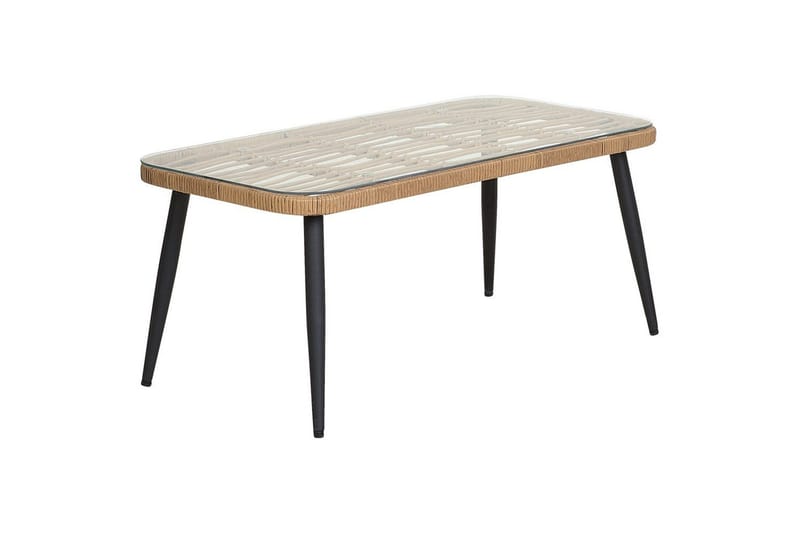 Soffgrupp Beliani Corinth Ii Natural||Grey||Black||Beige - Hagemøbler - Loungemøbler - Sofagruppe utendørs