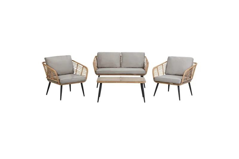 Soffgrupp Beliani Corinth Ii Natural||Grey||Black||Beige, undefined