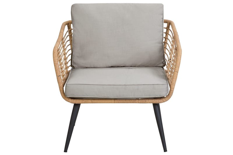 Soffgrupp Beliani Corinth Ii Natural||Grey||Black||Beige - Hagemøbler - Loungemøbler - Sofagruppe utendørs