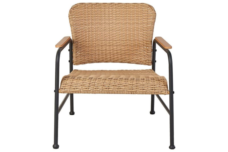 Soffgrupp Beliani Ofanto Natural||Black - Hagemøbler - Loungemøbler - Sofagruppe utendørs