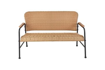 Soffgrupp Beliani Ofanto Natural||Black - Hagemøbler - Loungemøbler - Sofagruppe utendørs