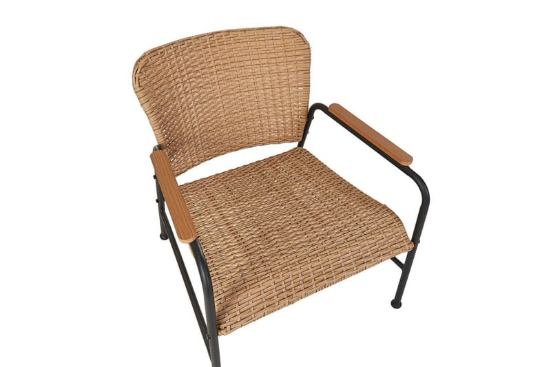 Soffgrupp Beliani Ofanto Natural||Black - Hagemøbler - Loungemøbler - Sofagruppe utendørs