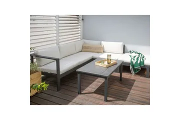 Soffgrupp White||Black||Grey - Hagemøbler - Loungemøbler - Sofagruppe utendørs