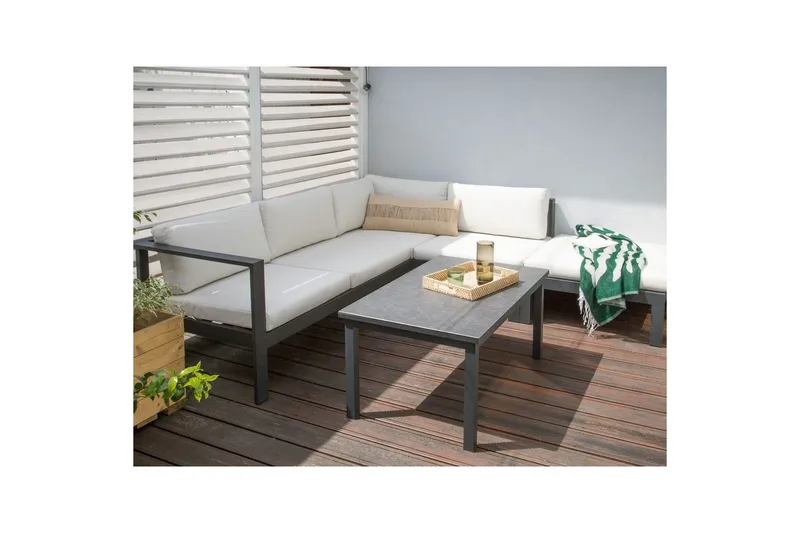 Soffgrupp White||Black||Grey - Hagemøbler - Loungemøbler - Sofagruppe utendørs