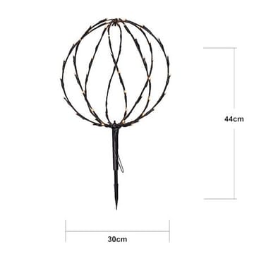 Sphere utendørsdekorasjon med belysning 30 cm - Svart - Hage - Utemiljø - Veranda & terrasse - Verandabelysning