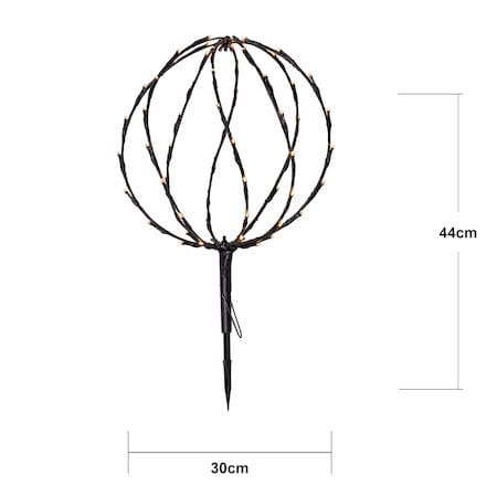 Sphere utendørsdekorasjon med belysning 30 cm - Svart - Hage - Utemiljø - Veranda & terrasse - Verandabelysning