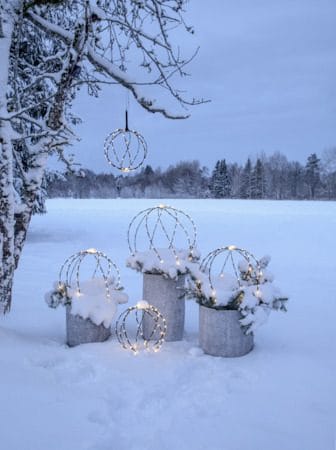 Sphere utendørsdekorasjon med belysning 30 cm - Svart - Hage - Utemiljø - Veranda & terrasse - Verandabelysning