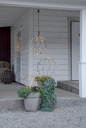 Sphere utendørsdekorasjon med belysning 30 cm - Svart - Hage - Utemiljø - Veranda & terrasse - Verandabelysning