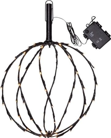Sphere utendørsdekorasjon med belysning 30 cm - Svart - Hage - Utemiljø - Veranda & terrasse - Verandabelysning