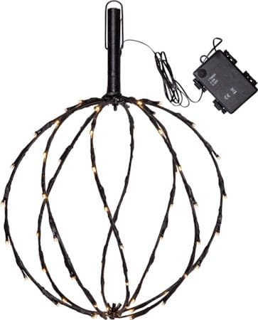 Sphere utendørsdekorasjon med belysning 30 cm - Svart - Hage - Utemiljø - Veranda & terrasse - Verandabelysning