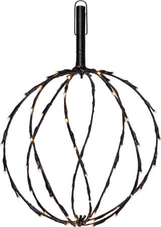 Sphere utendørsdekorasjon med belysning 30 cm - Svart - Hage - Utemiljø - Veranda & terrasse - Verandabelysning