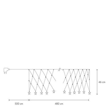 Starnet Lysnett 480 cm - Transparent - Hage - Utemiljø - Veranda & terrasse - Verandabelysning