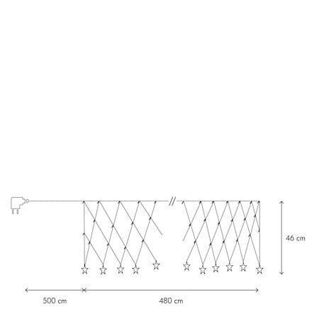 Starnet Lysnett 480 cm - Transparent - Hage - Utemiljø - Veranda & terrasse - Verandabelysning