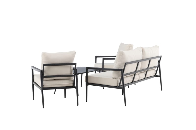 Taromina Sofagruppe Utendørs 4-seter - Svart/Beige - Hage - Utemiljø - Veranda & terrasse - Verandamøbler