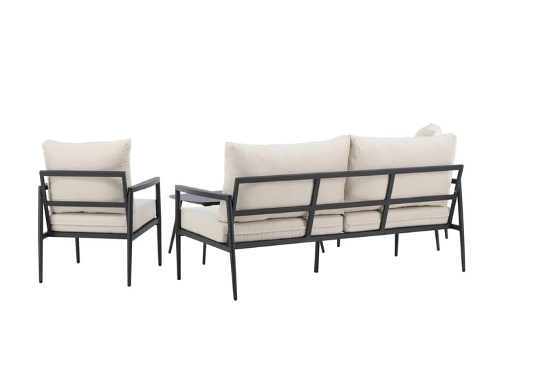 Taromina Sofagruppe Utendørs 4-seter - Svart/Beige - Hage - Utemiljø - Veranda & terrasse - Verandamøbler