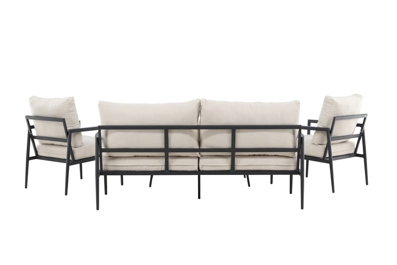 Taromina Sofagruppe Utendørs 4-seter - Svart/Beige - Hage - Utemiljø - Veranda & terrasse - Verandamøbler