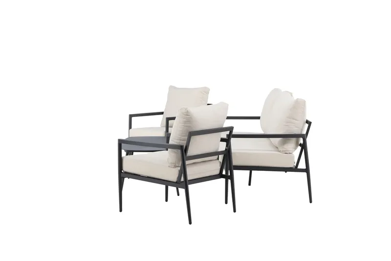 Taromina Sofagruppe Utendørs 4-seter - Svart/Beige - Hage - Utemiljø - Veranda & terrasse - Verandamøbler