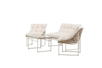 Tina Sofagruppe Utendørs 4-seter - Beige - Hagemøbler - Loungemøbler - Sofagruppe utendørs