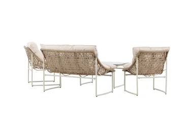 Tina Sofagruppe Utendørs 4-seter - Beige - Hagemøbler - Loungemøbler - Sofagruppe utendørs