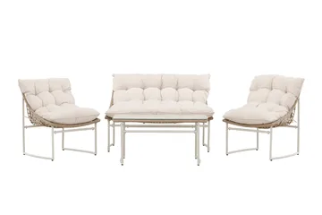 Tina Sofagruppe Utendørs 4-seter - Beige - Hagemøbler - Loungemøbler - Sofagruppe utendørs