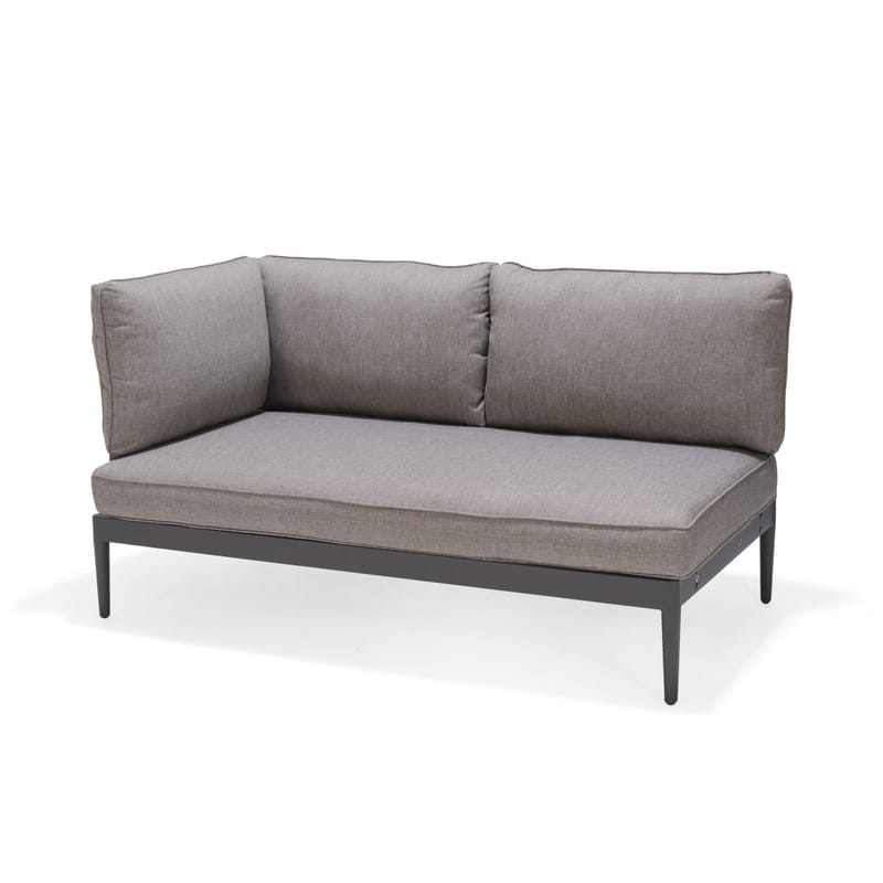 TOPAZ Loungegruppe 4-seter sofa + sofabord 73 cm - Grå - Hage - Utemiljø - Veranda & terrasse - Verandamøbler