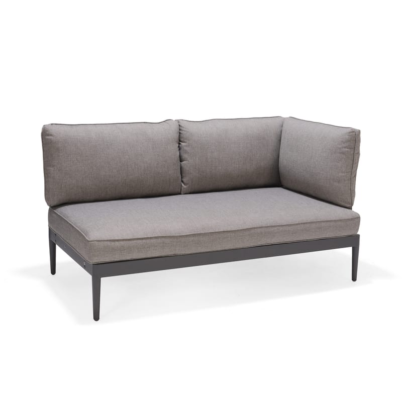 TOPAZ Loungegruppe 4-seter sofa + sofabord 73 cm - Grå - Hage - Utemiljø - Veranda & terrasse - Verandamøbler