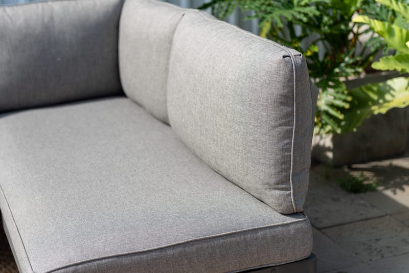 TOPAZ Loungegruppe 6-seter sofa + sofabord 73 cm - Magnesiumgrå - Hage - Utemiljø - Veranda & terrasse - Verandamøbler