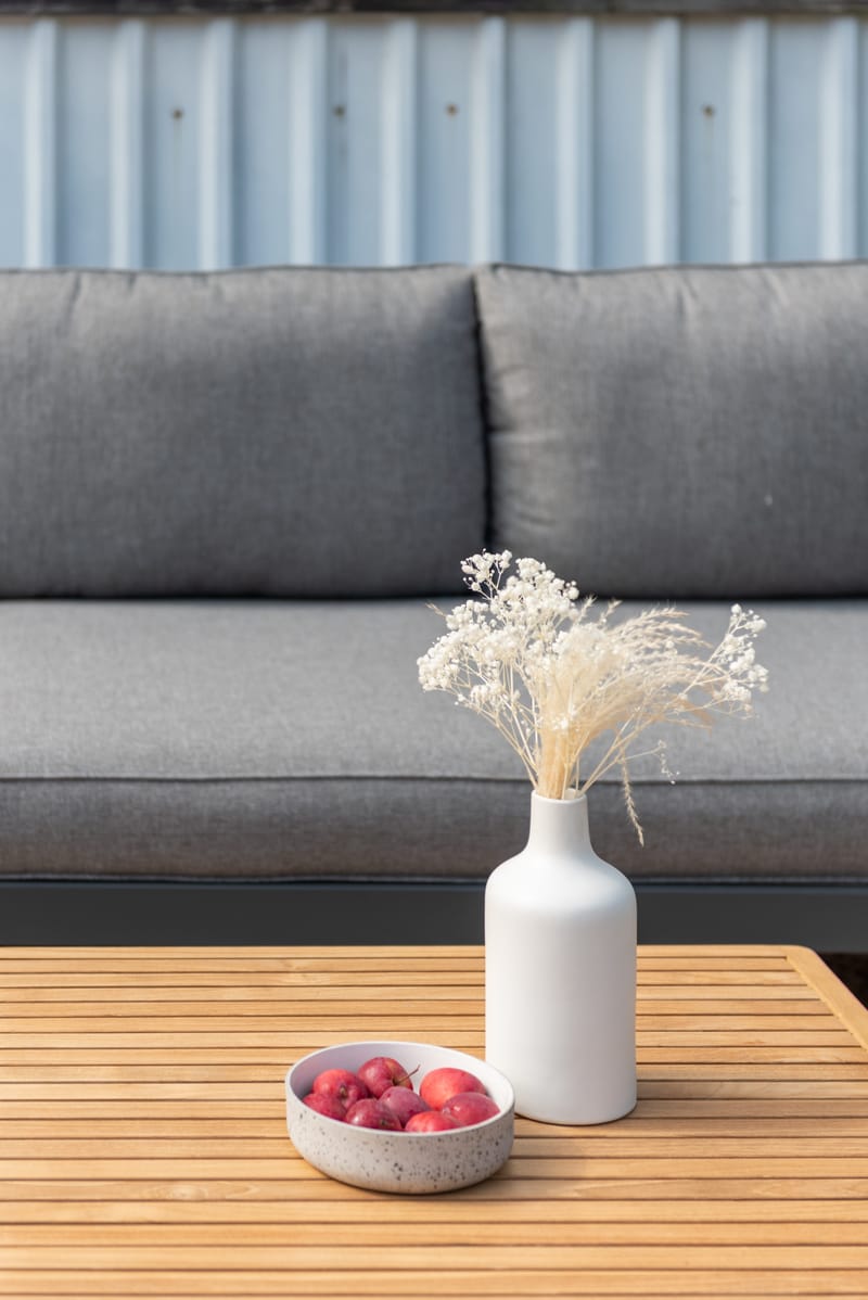 TOPAZ Loungegruppe 6-seter sofa + sofabord 73 cm - Magnesiumgrå - Hage - Utemiljø - Veranda & terrasse - Verandamøbler